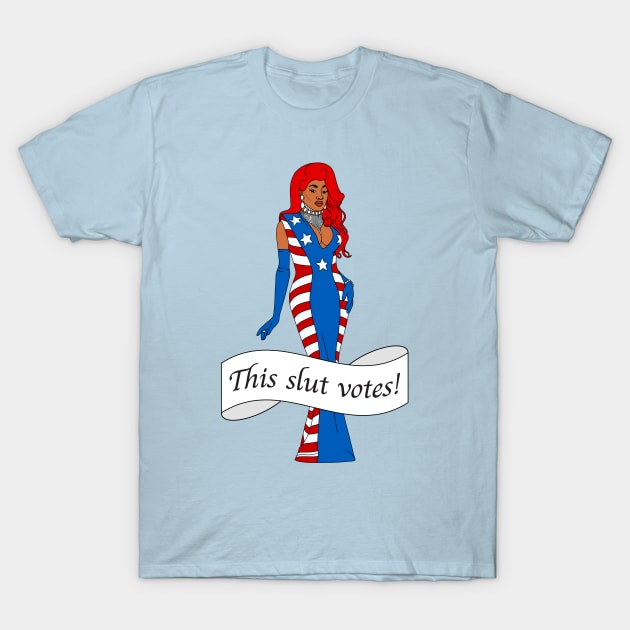 This Slut Votes! - Jada Essence Hall Funny Drag T-Shirt by Football from the Left